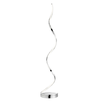 Modern Spiral LED 61" Chrome Floor Lamp | Dimmable Led Strip
