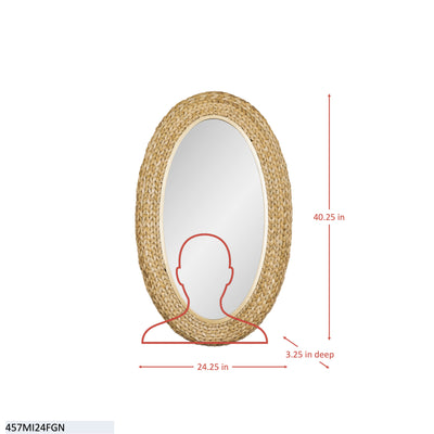 Athena 24x40 Oval Wall Mirror