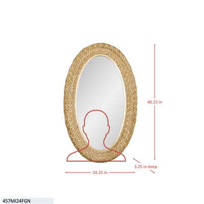 Athena 24x40 Oval Wall Mirror