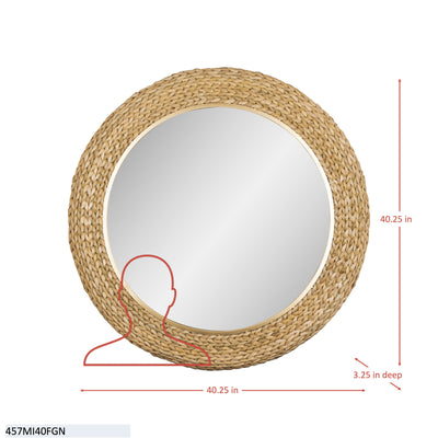 Athena 40-in Round Wall Mirror