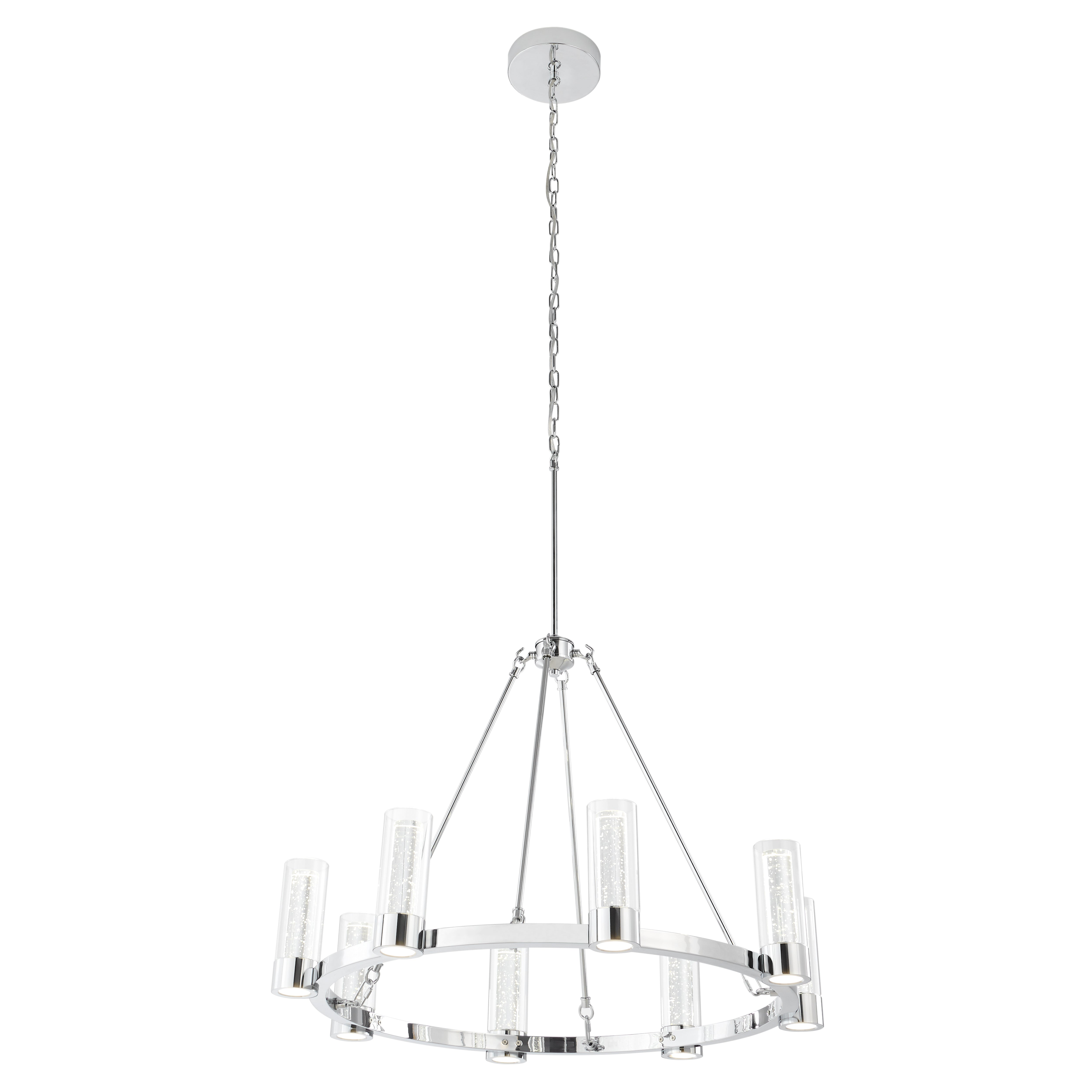 Victory 8 Light Chandelier | Chrome