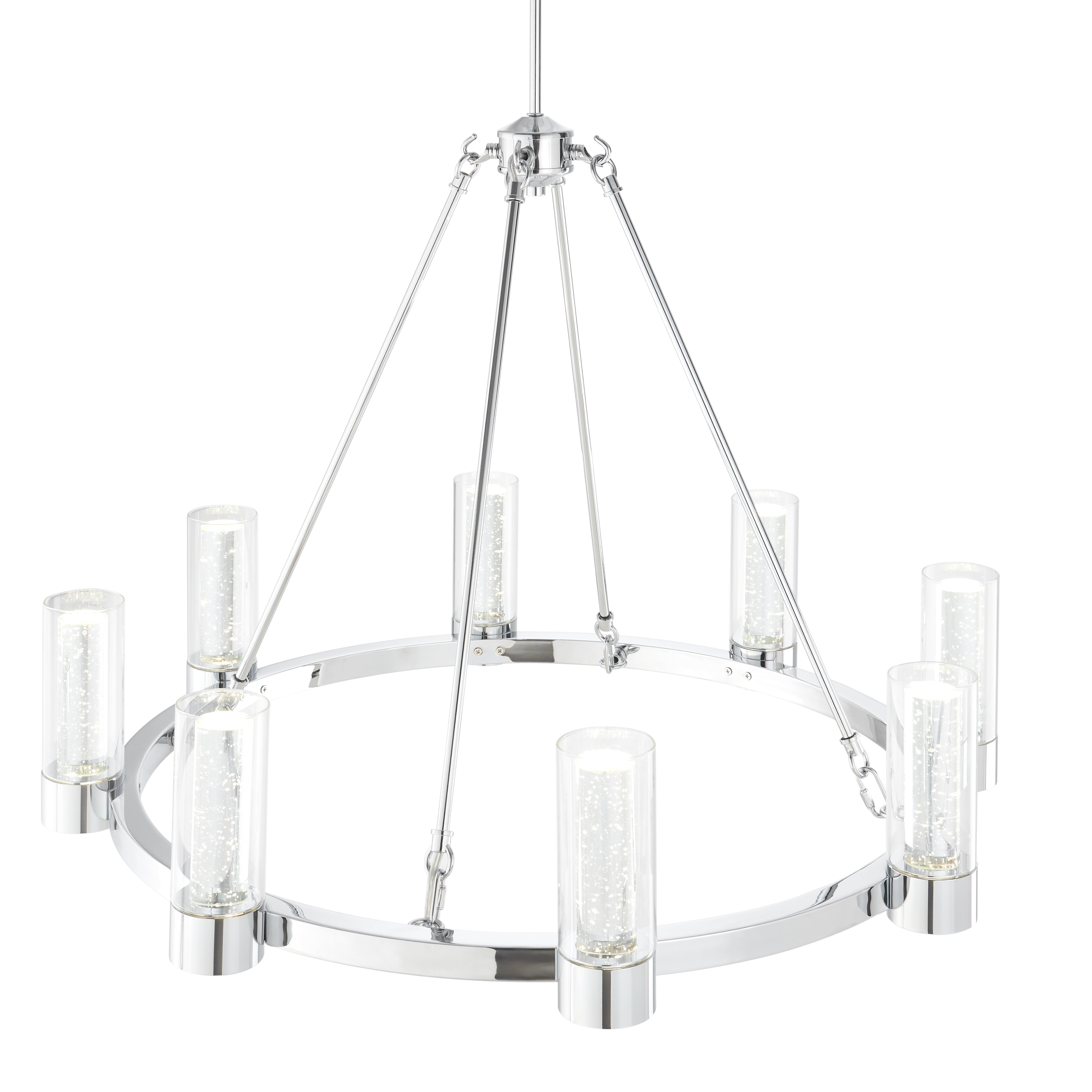 Victory 8 Light Chandelier | Chrome