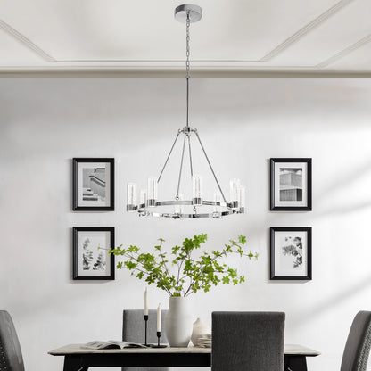 Victory 8 Light Chandelier | Chrome