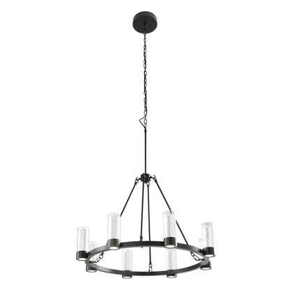 Victory 8 Light Chandelier | Matte Black