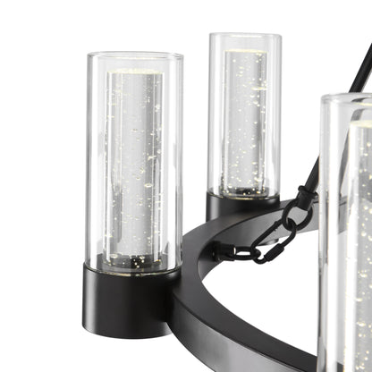 Victory 8 Light Chandelier | Matte Black
