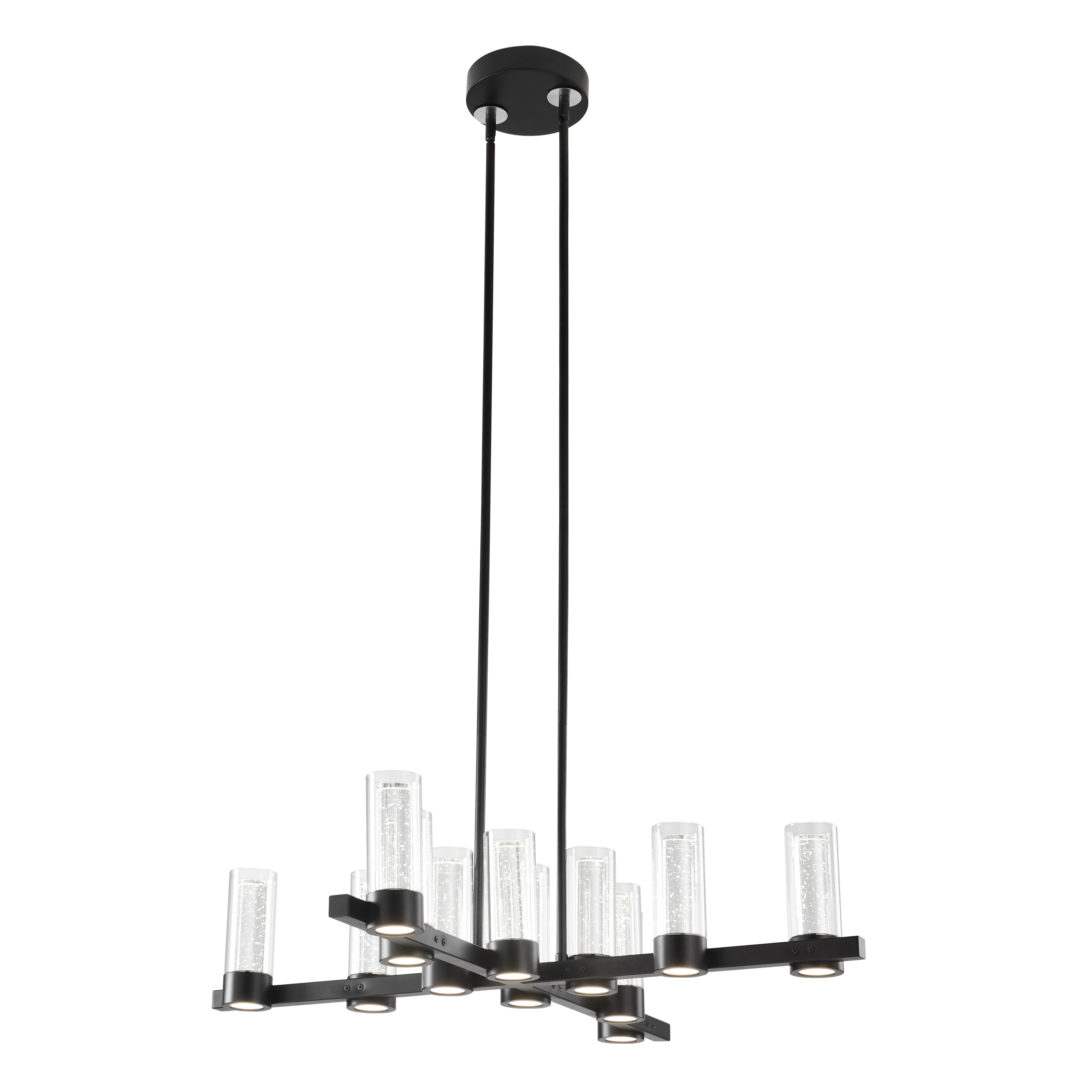 Victory 12 Light Chandelier | Matte Black