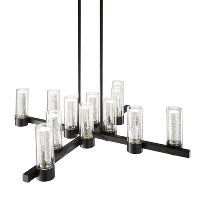 Victory 12 Light Chandelier | Matte Black