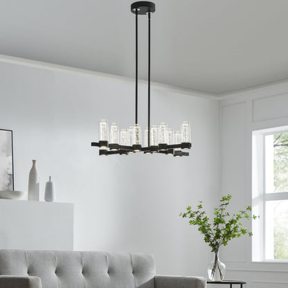 Victory 12 Light Chandelier | Matte Black