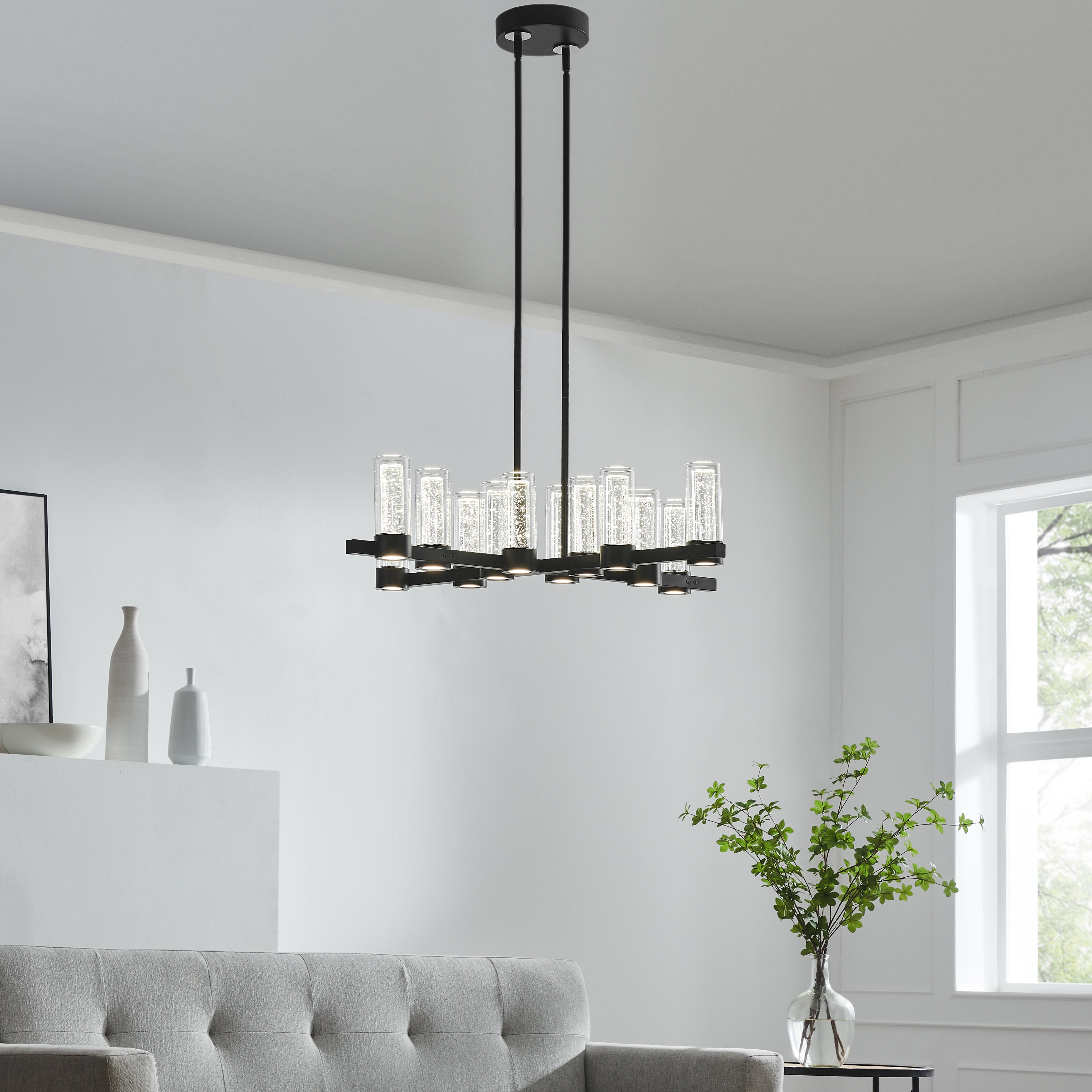 Victory 12 Light Chandelier | Matte Black