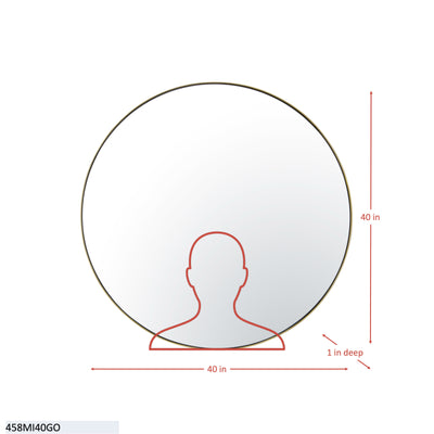 Tablet 40-in Round Wall Mirror