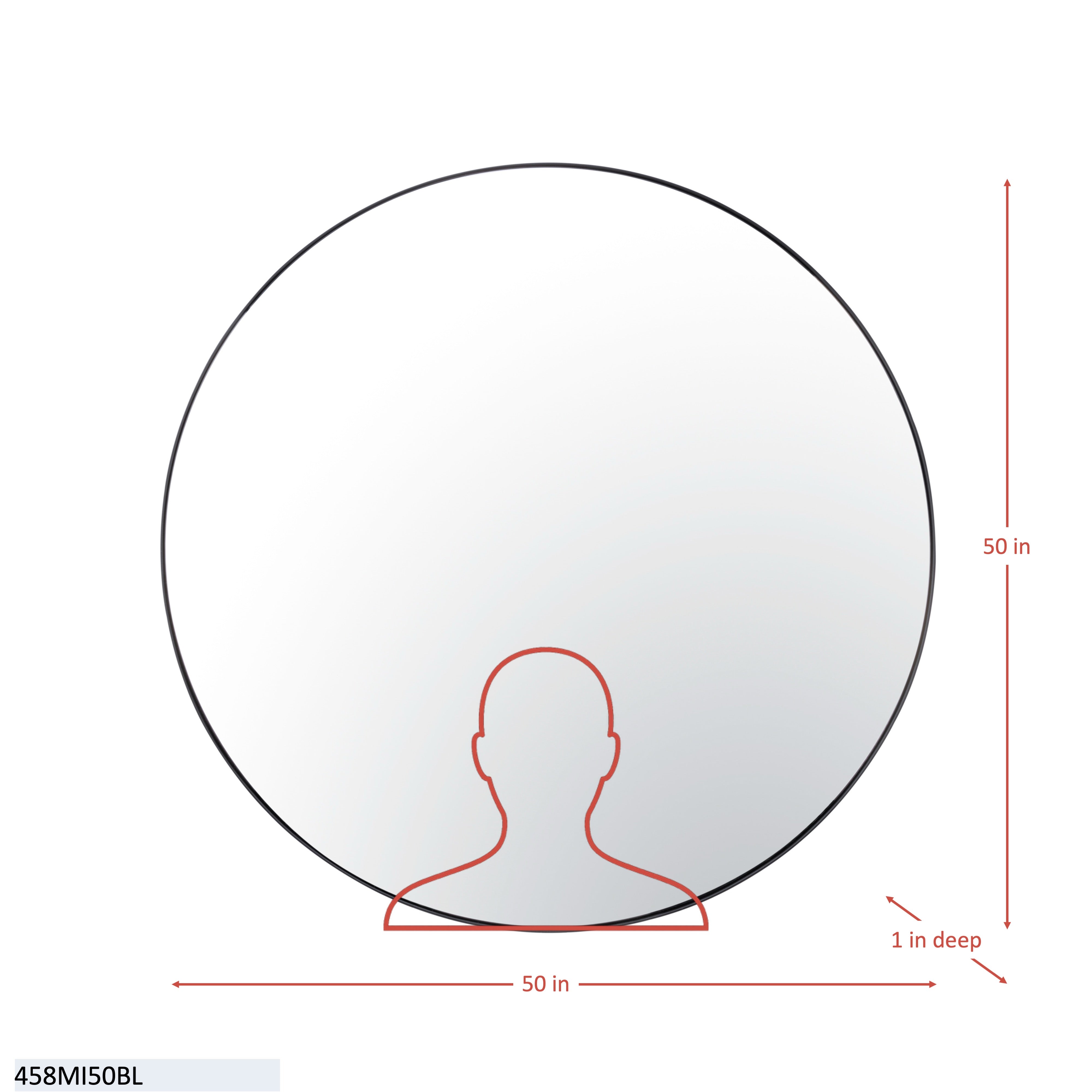 Tablet 50-in Round Wall Mirror