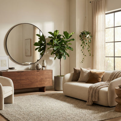 Tablet 50-in Round Wall Mirror