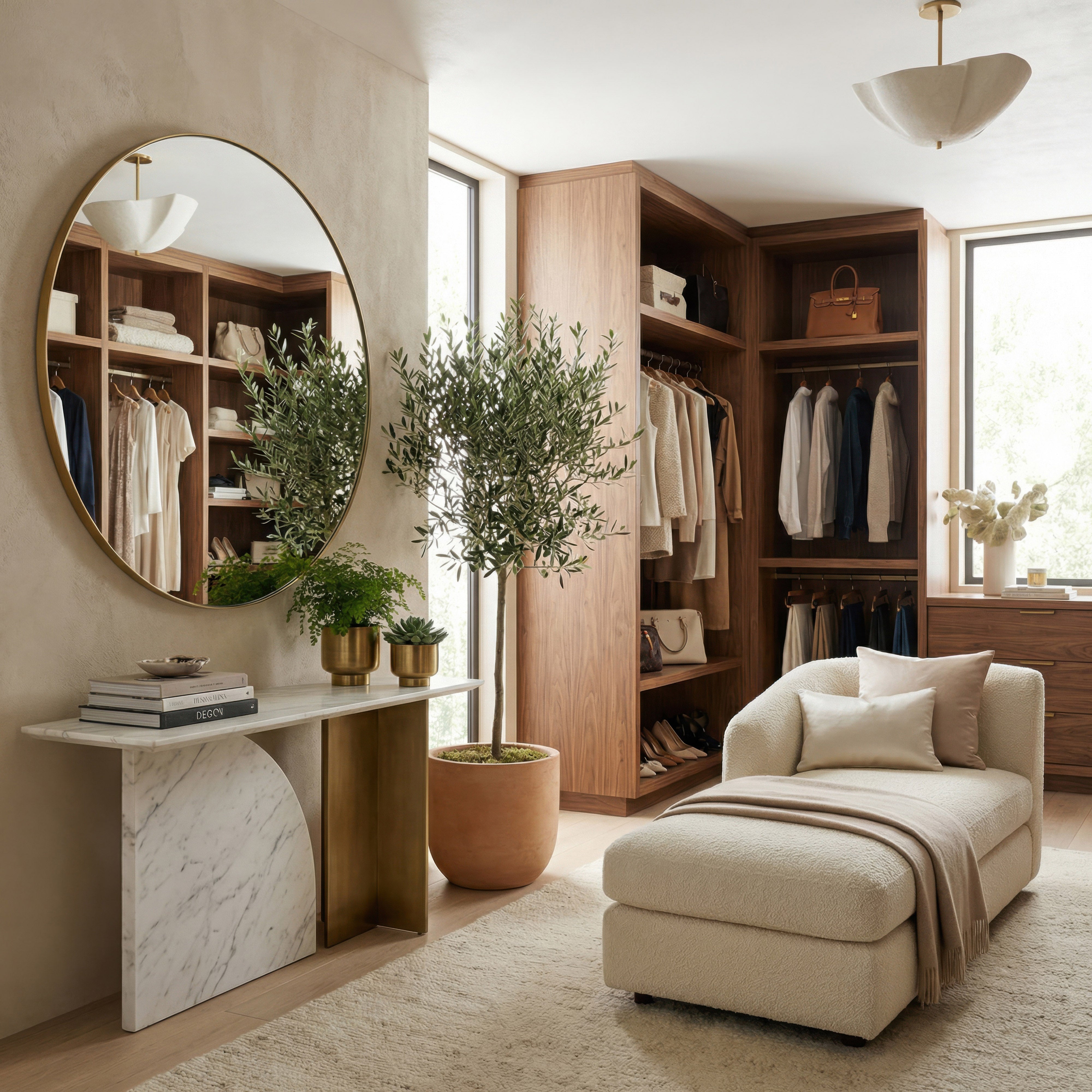 Tablet 50-in Round Wall Mirror
