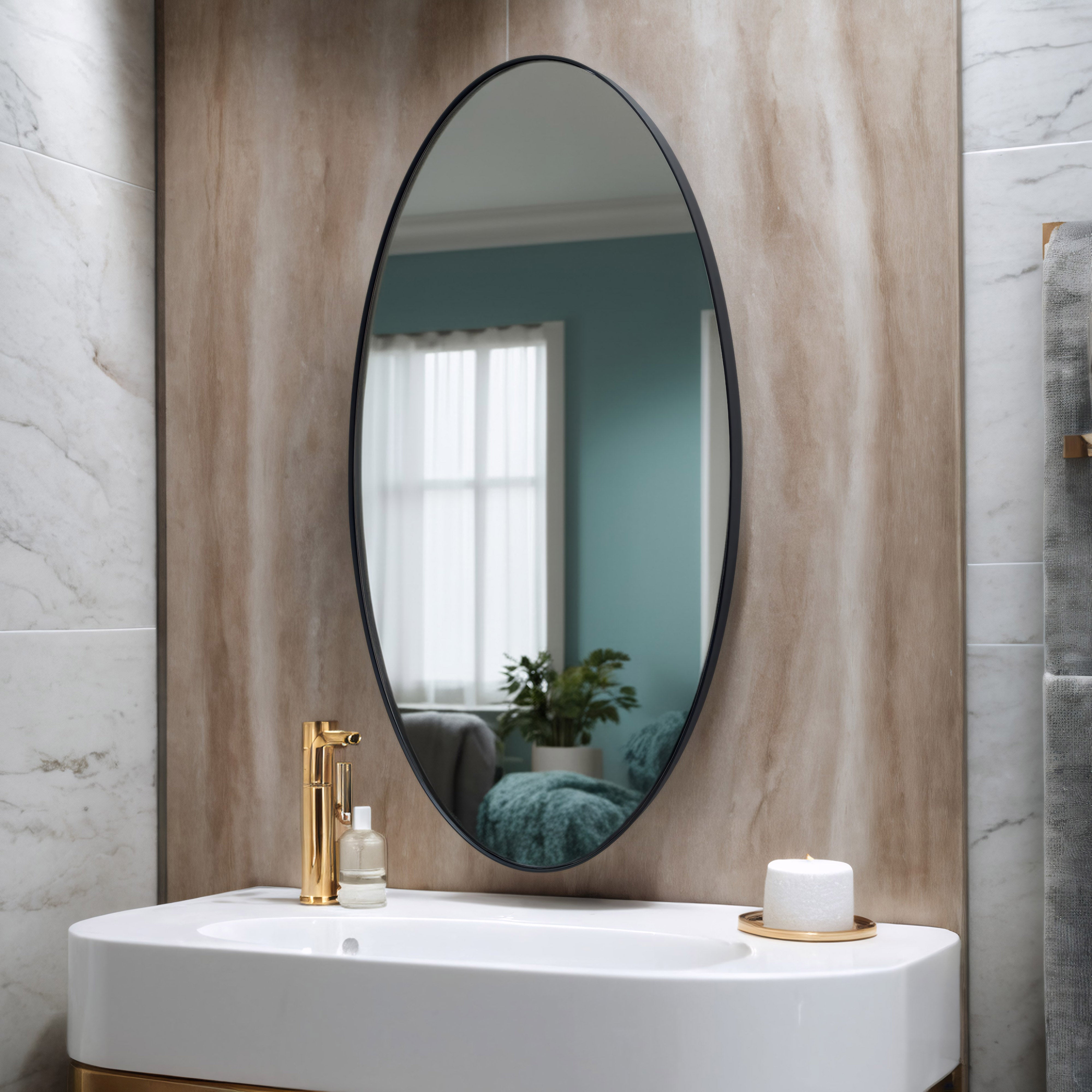 Tablet 22 x 30 Oval Mirror