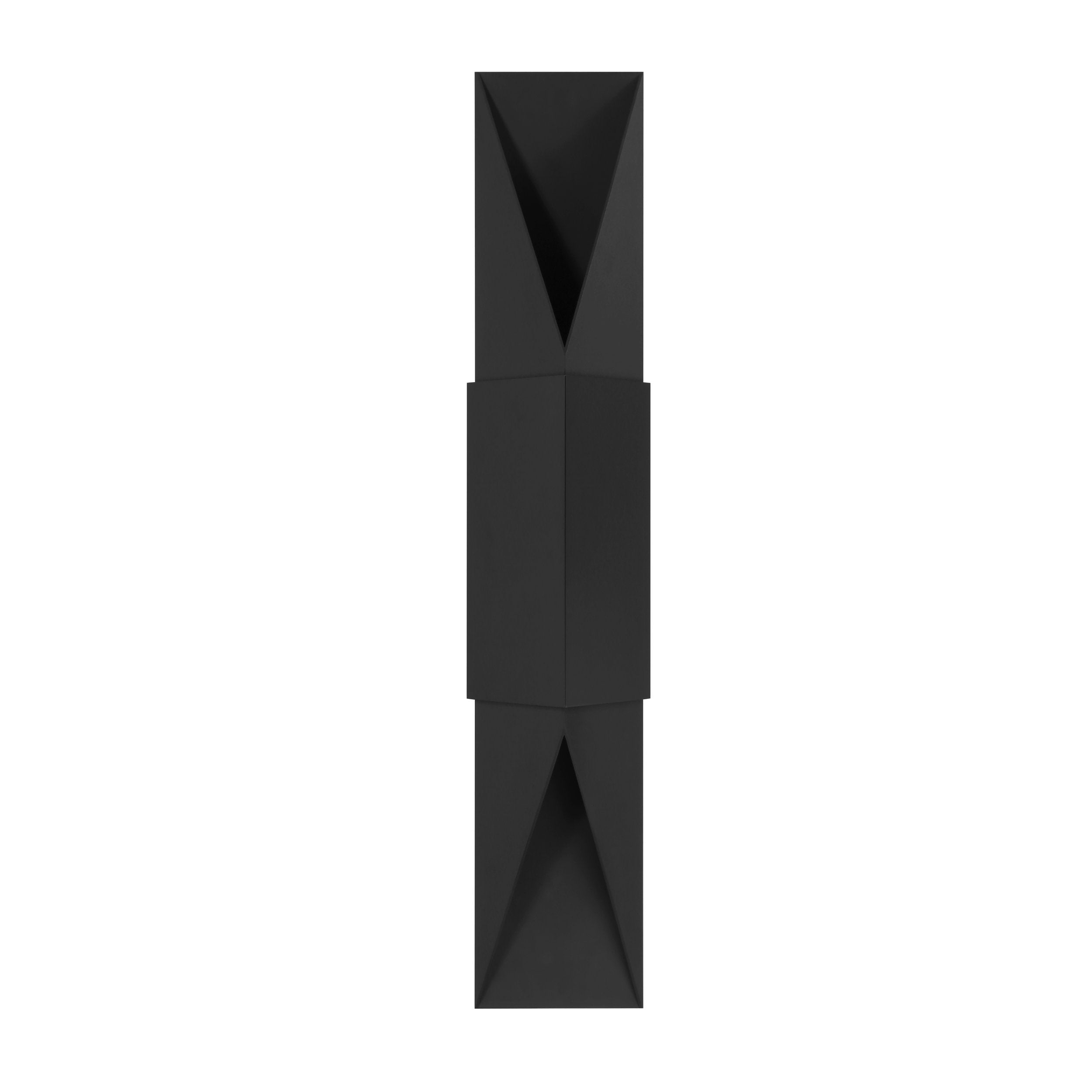Brera 30-inch 2-light Matte Black and Textured Black Exterior Wall Sconce