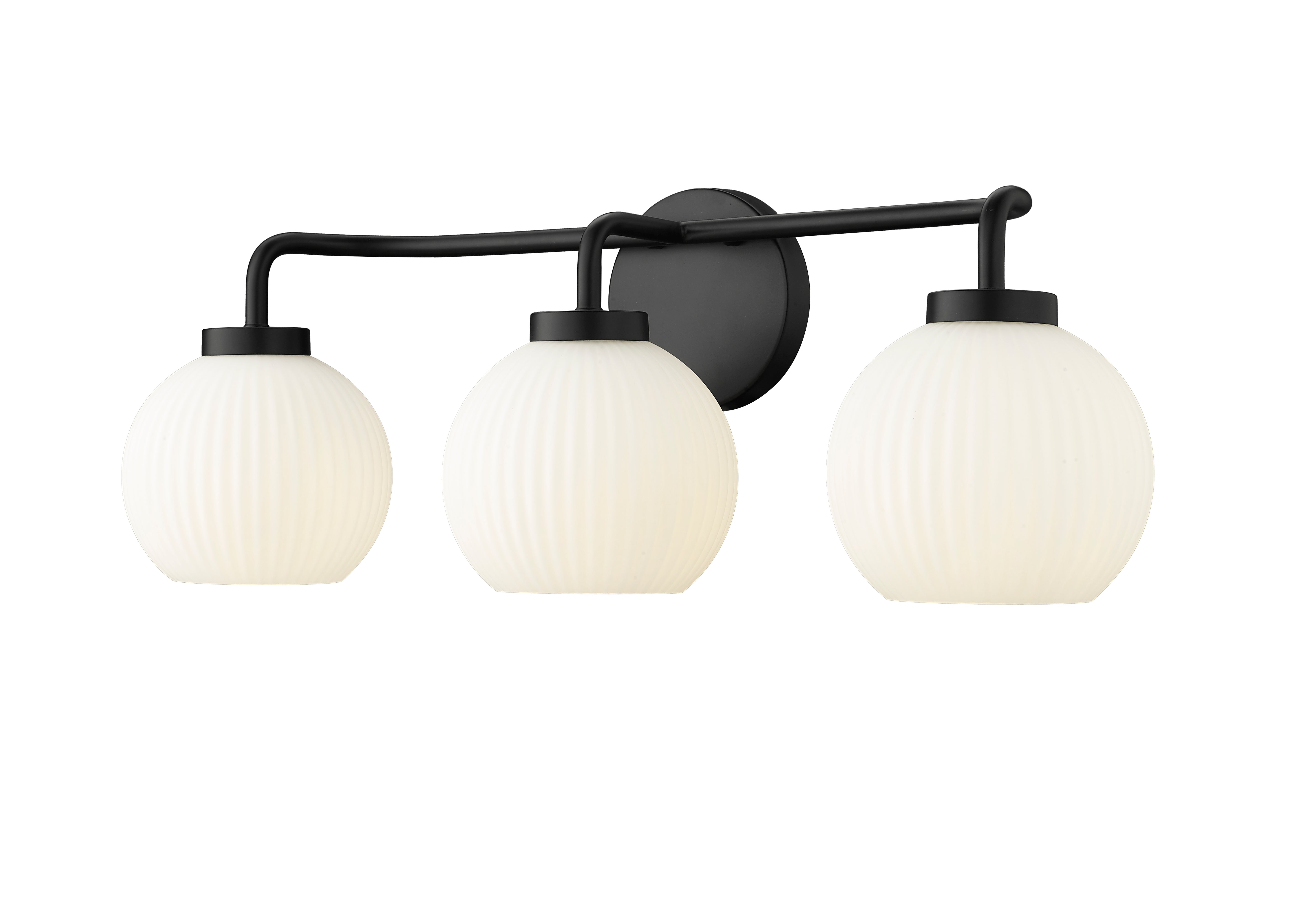 24'' Oprah Matte Black 3 Light Bath Vanity