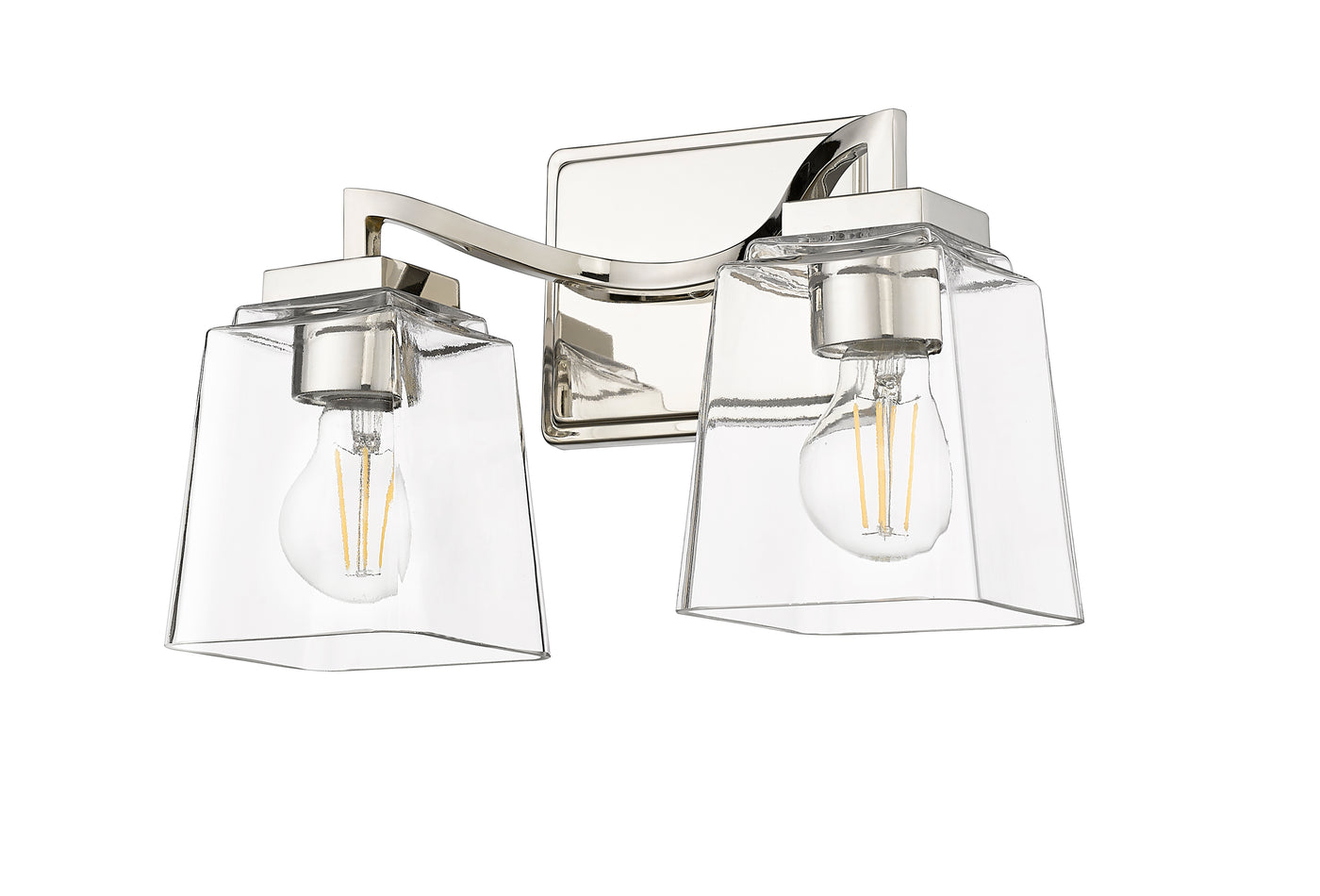 14'' Avenna Polished Nickel 2 Light Bath Vanity