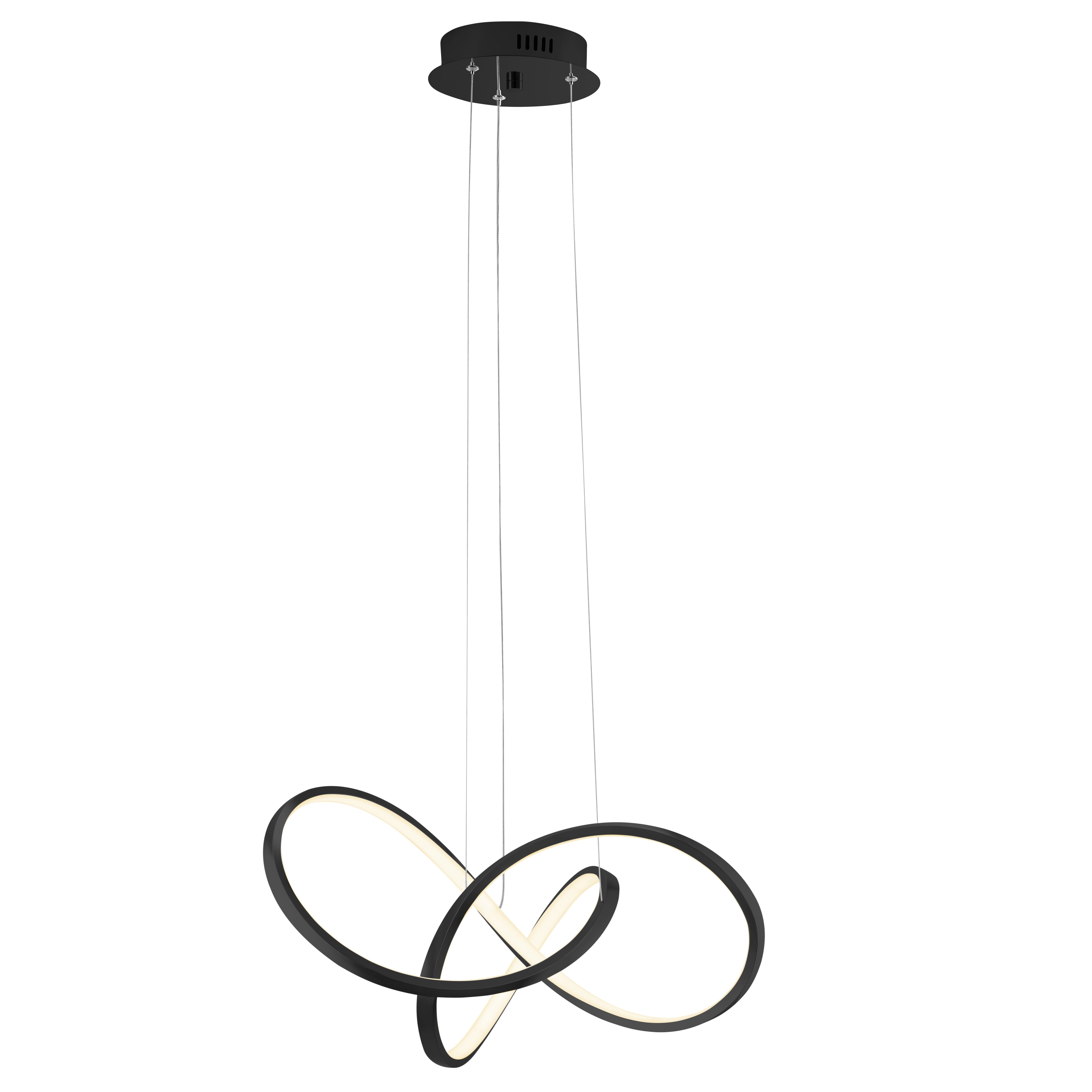 Knotted LED Dimmable Chandelier | Black