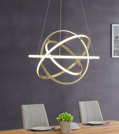 Oxford LED Adjustable Chandelier | Sandy Gold