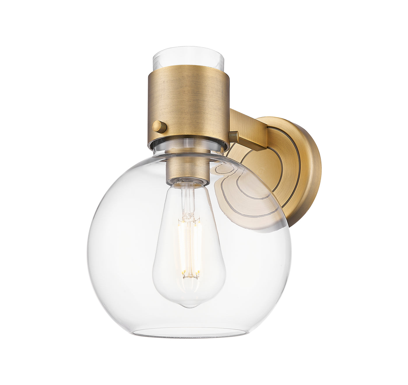 Downtown Urban Sconce Cast Brass Glass
