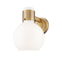 Downtown Urban Sconce Cast Brass Glass