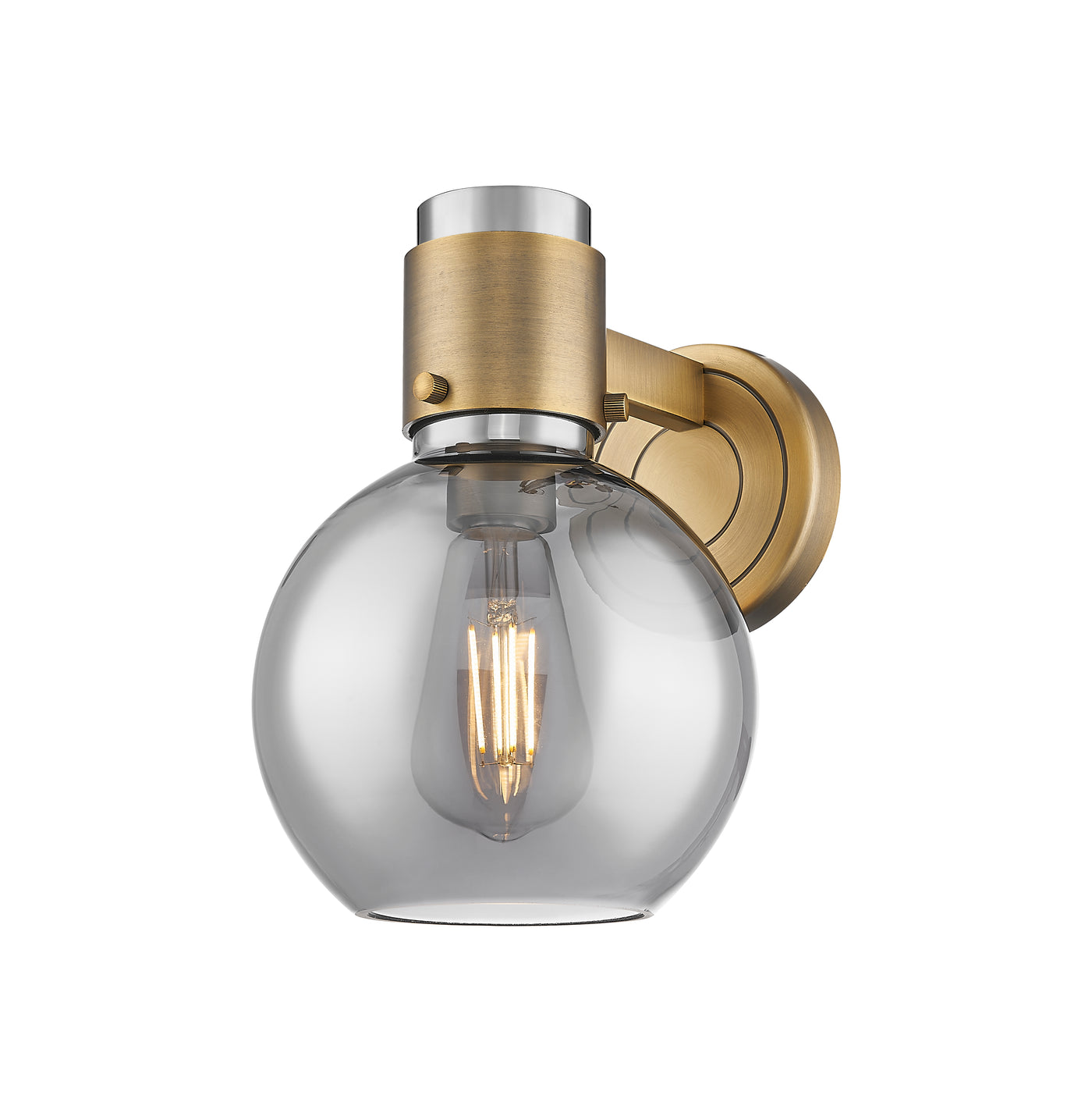 Downtown Urban Sconce Cast Brass Glass
