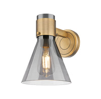 Downtown Urban Sconce Cast Brass Finish