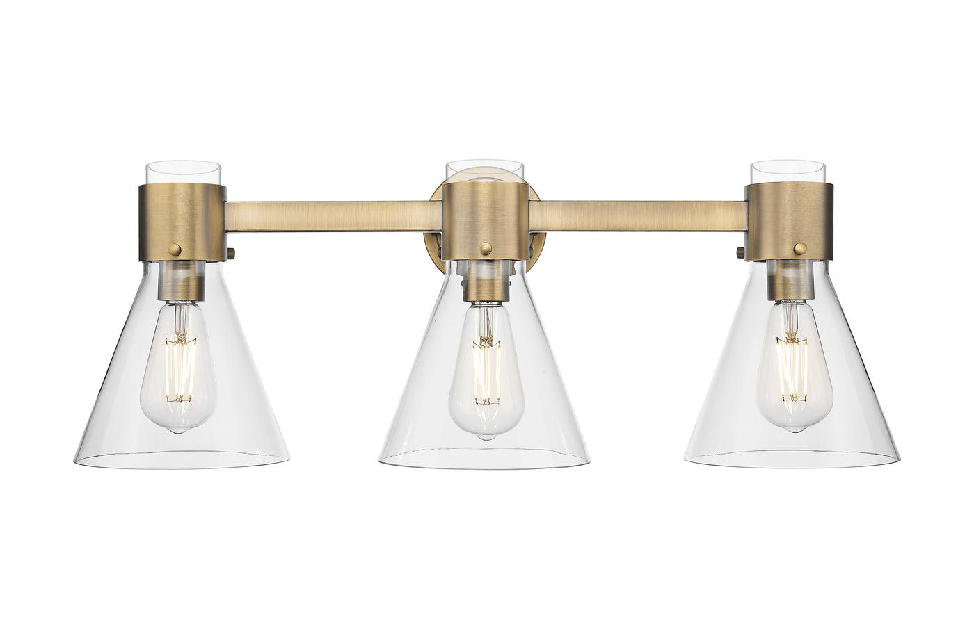 Downtown Urban Bath Vanity Light Brass Glass