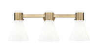 Downtown Urban Bath Vanity Light Brass Glass