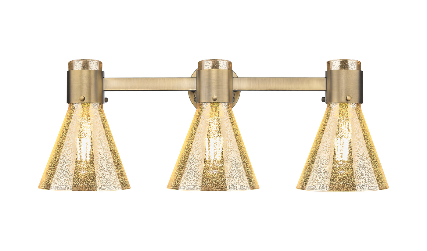 Downtown Urban Bath Vanity Light Brass Glass