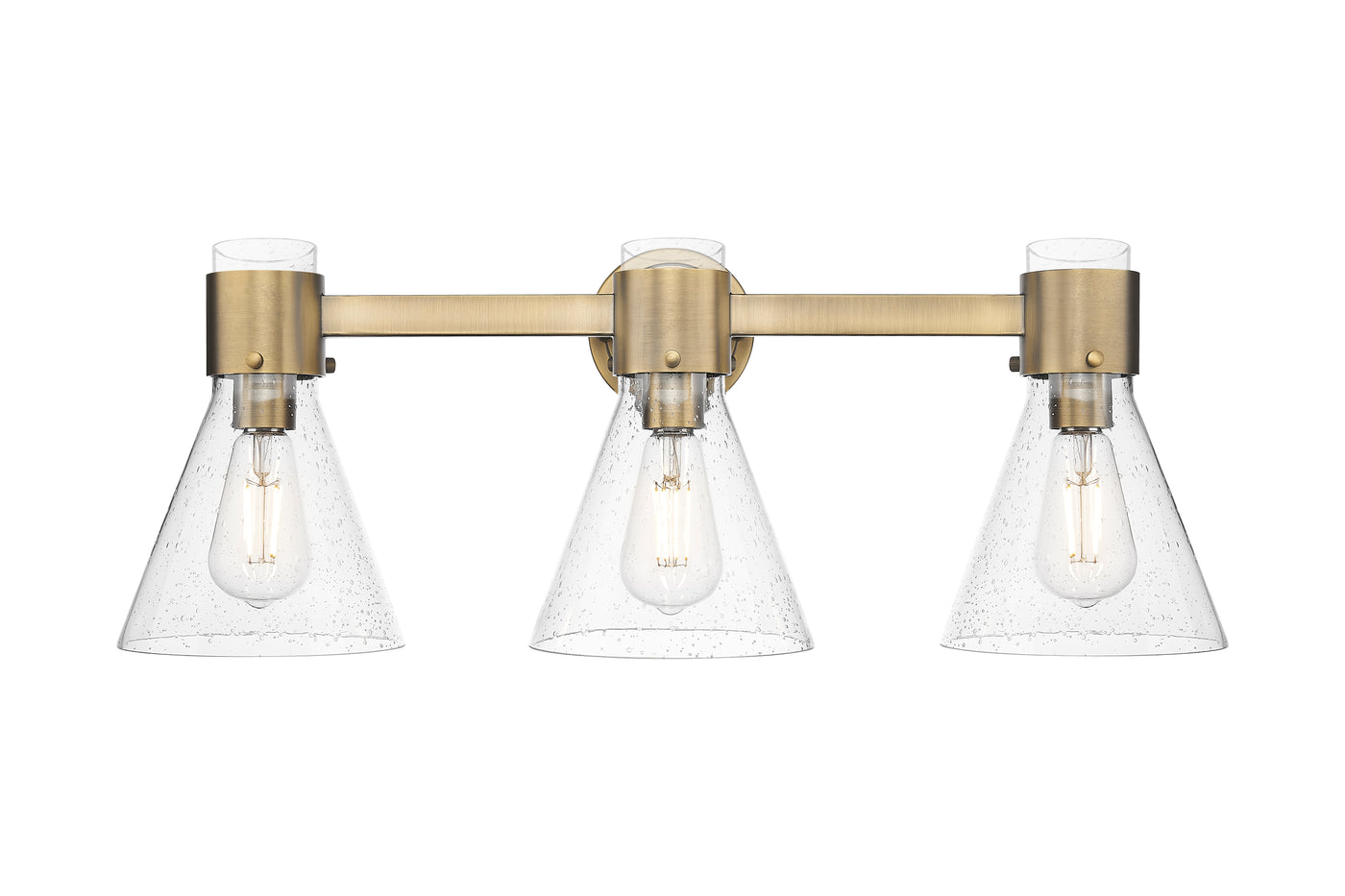 Downtown Urban Bath Vanity Light Brass Glass