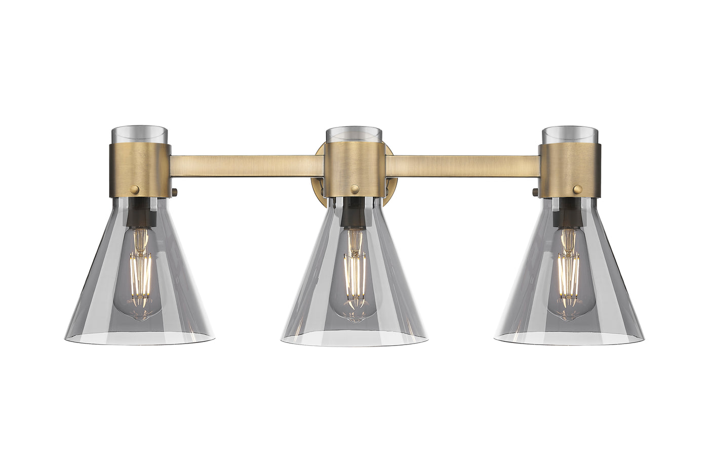 Downtown Urban Bath Vanity Light Brass Glass