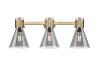 Downtown Urban Bath Vanity Light Brass Glass