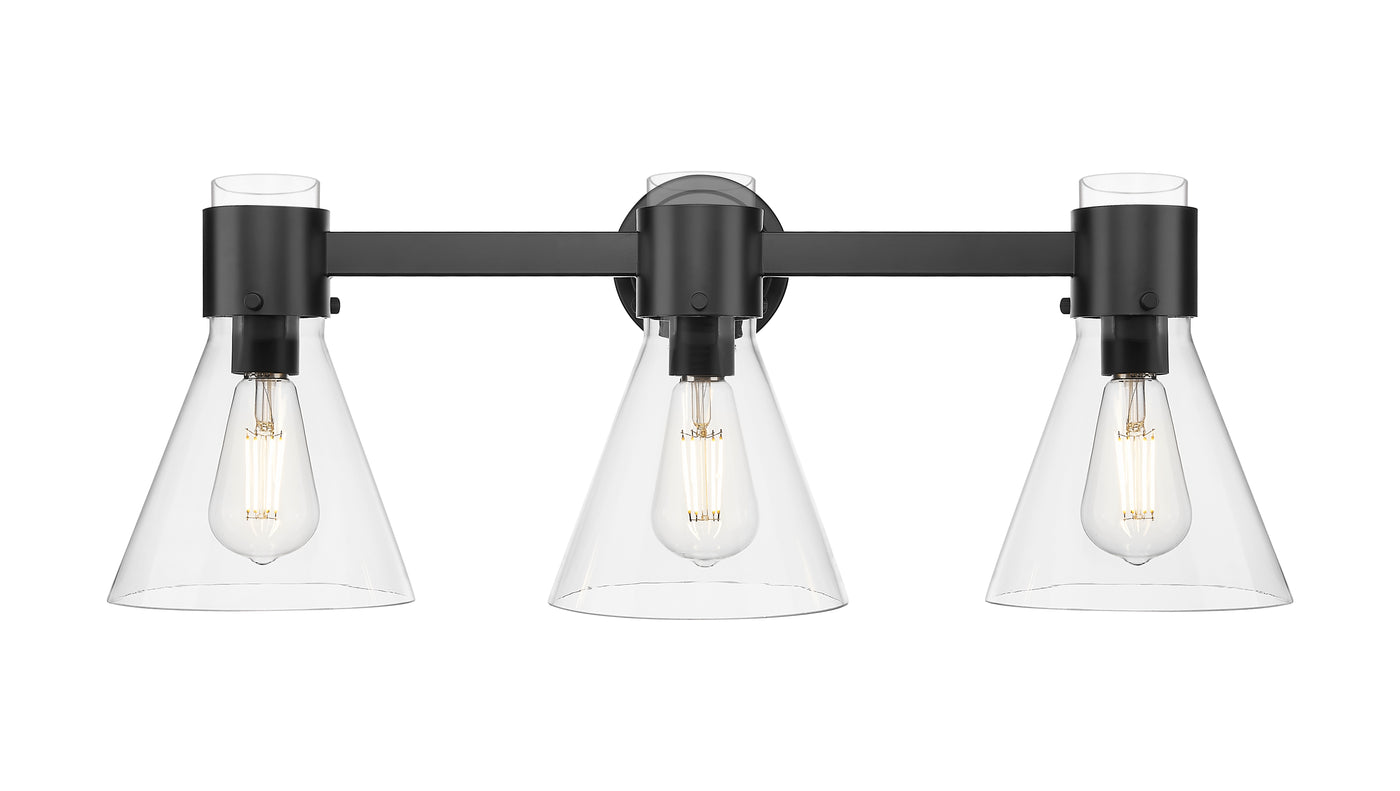 Downtown Urban Bath Vanity Light Brass Glass