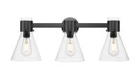 Downtown Urban Bath Vanity Light Brass Glass
