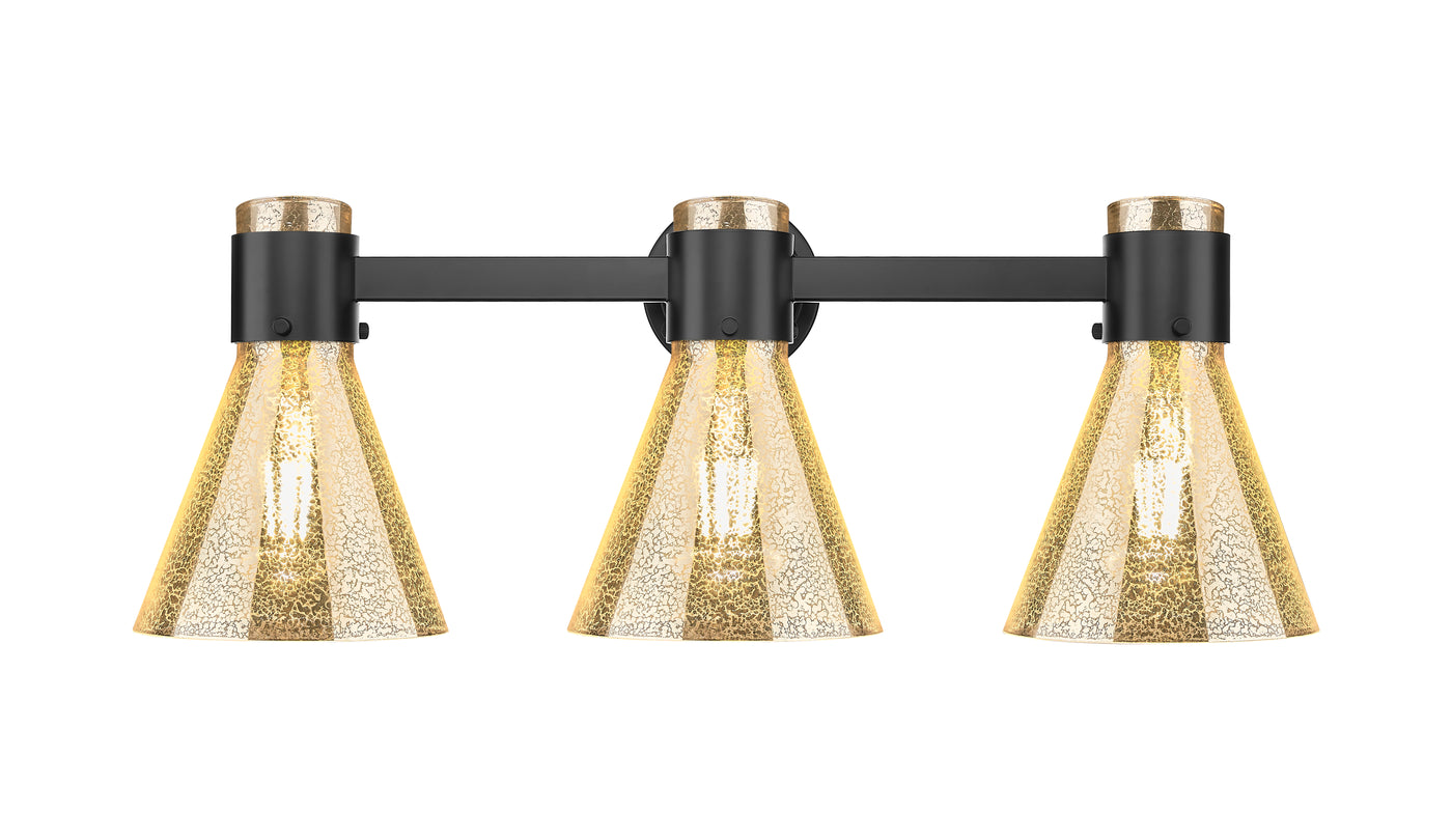 Downtown Urban Bath Vanity Light Brass Glass