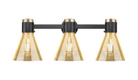 Downtown Urban Bath Vanity Light Brass Glass