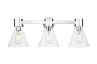 Downtown Urban Bath Vanity Light Brass Glass
