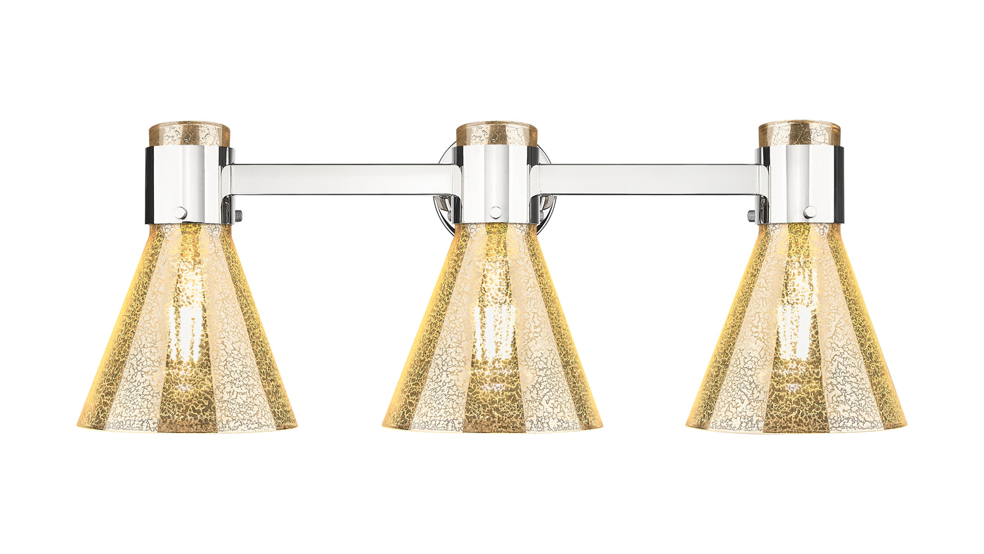 Downtown Urban Bath Vanity Light Brass Glass