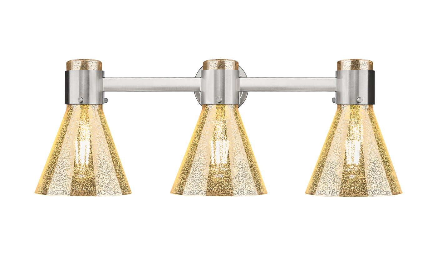 Downtown Urban Bath Vanity Light Brass Glass