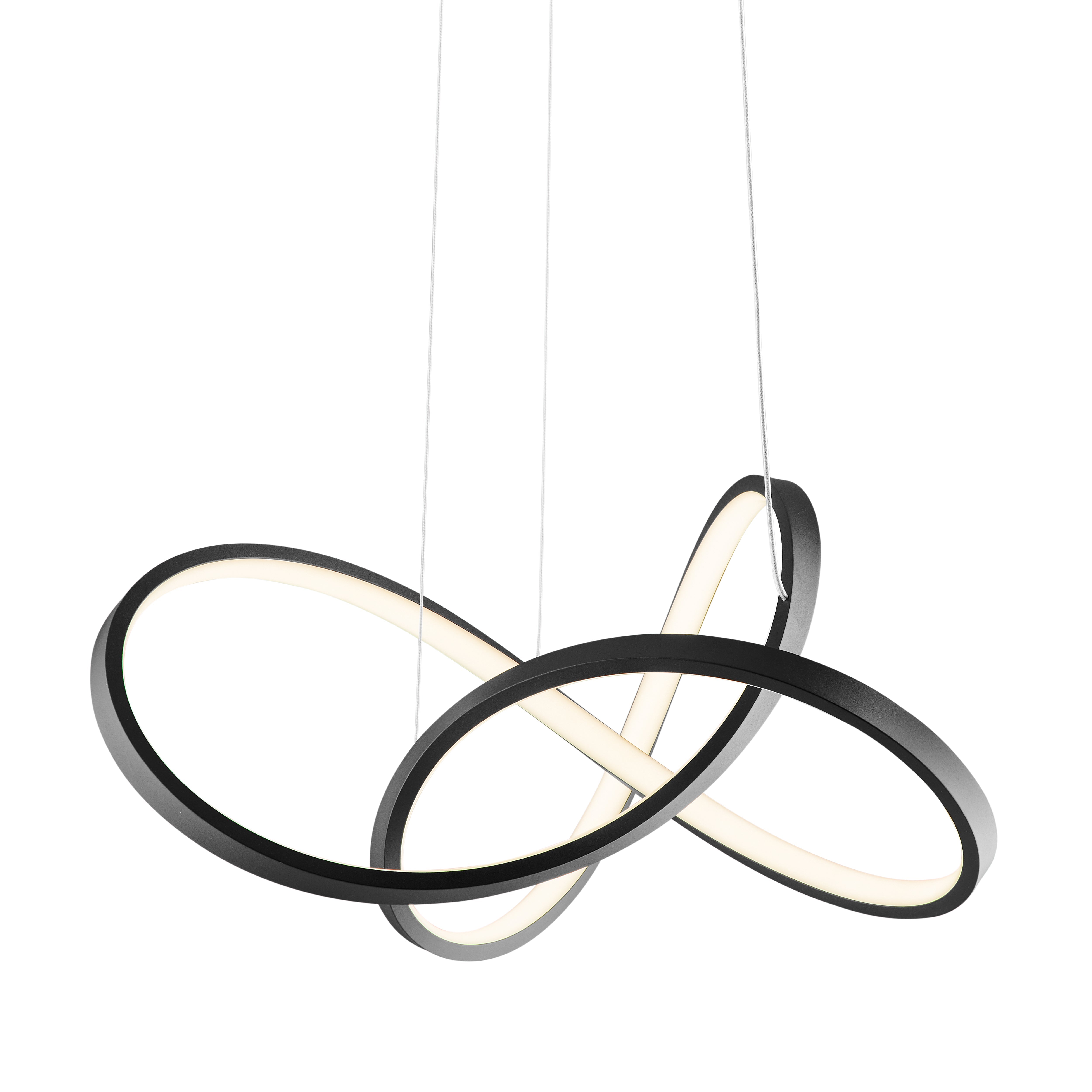 Knotted LED Dimmable Chandelier | Black