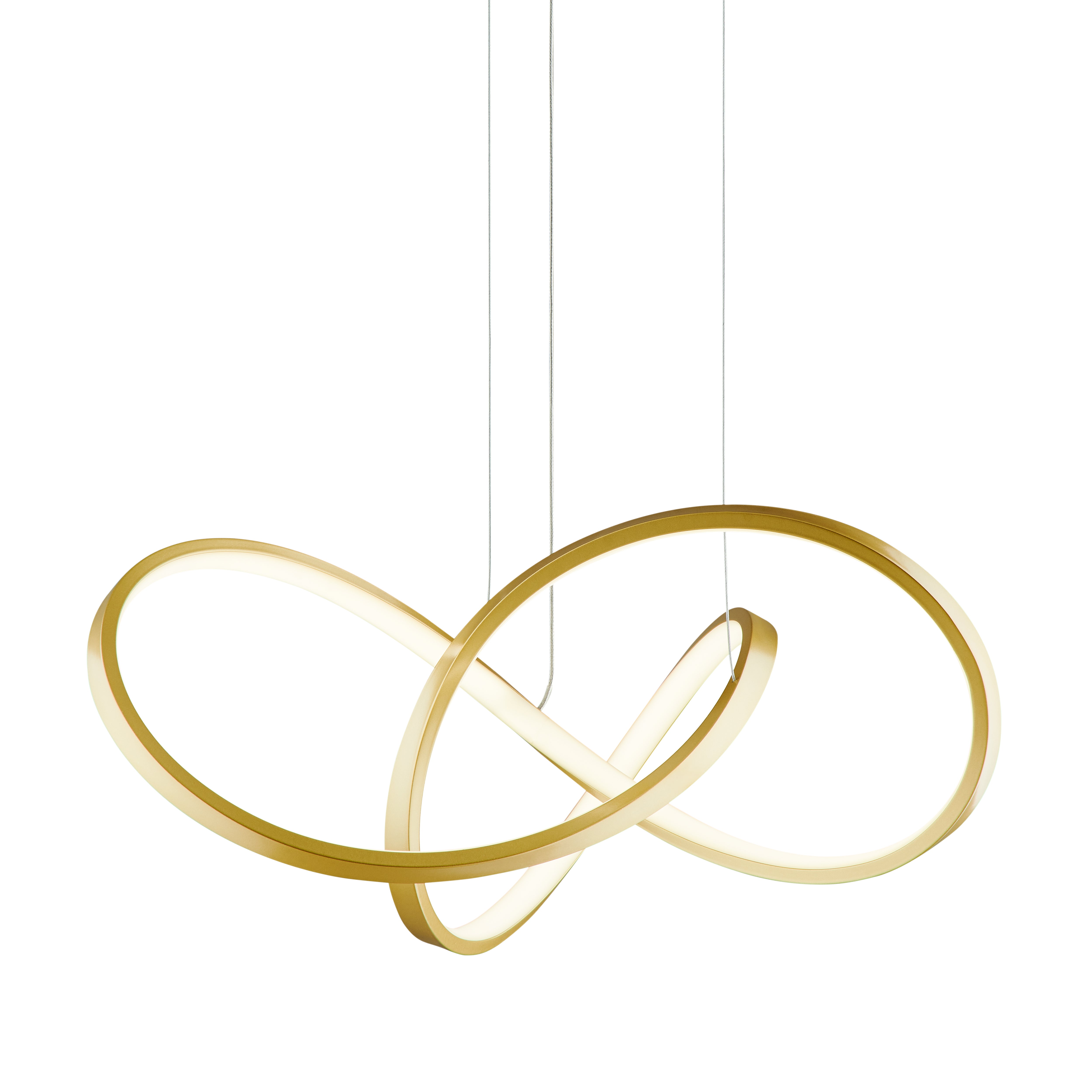 Knotted LED Dimmable Chandelier | Sandy Gold