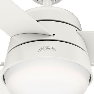 52 inch Aker Fresh White Ceiling Fan with LED Light Kit and Pull Chain