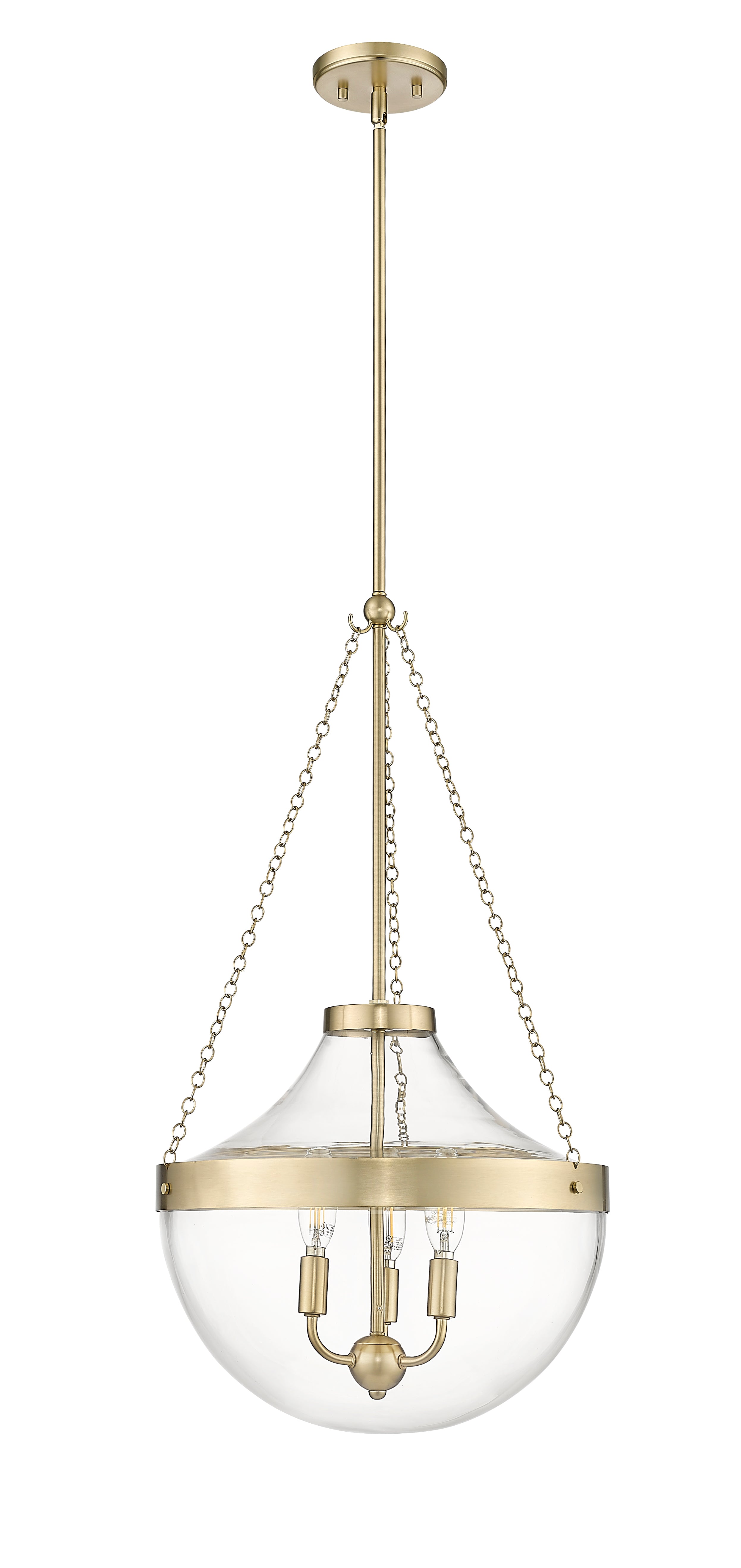 29.4'' Clarra Modern Gold 3 Light Pendant