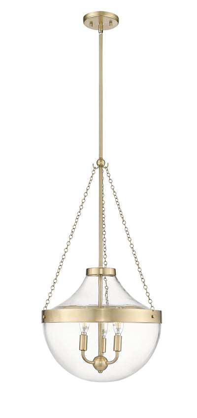 29.4'' Clarra Modern Gold 3 Light Pendant