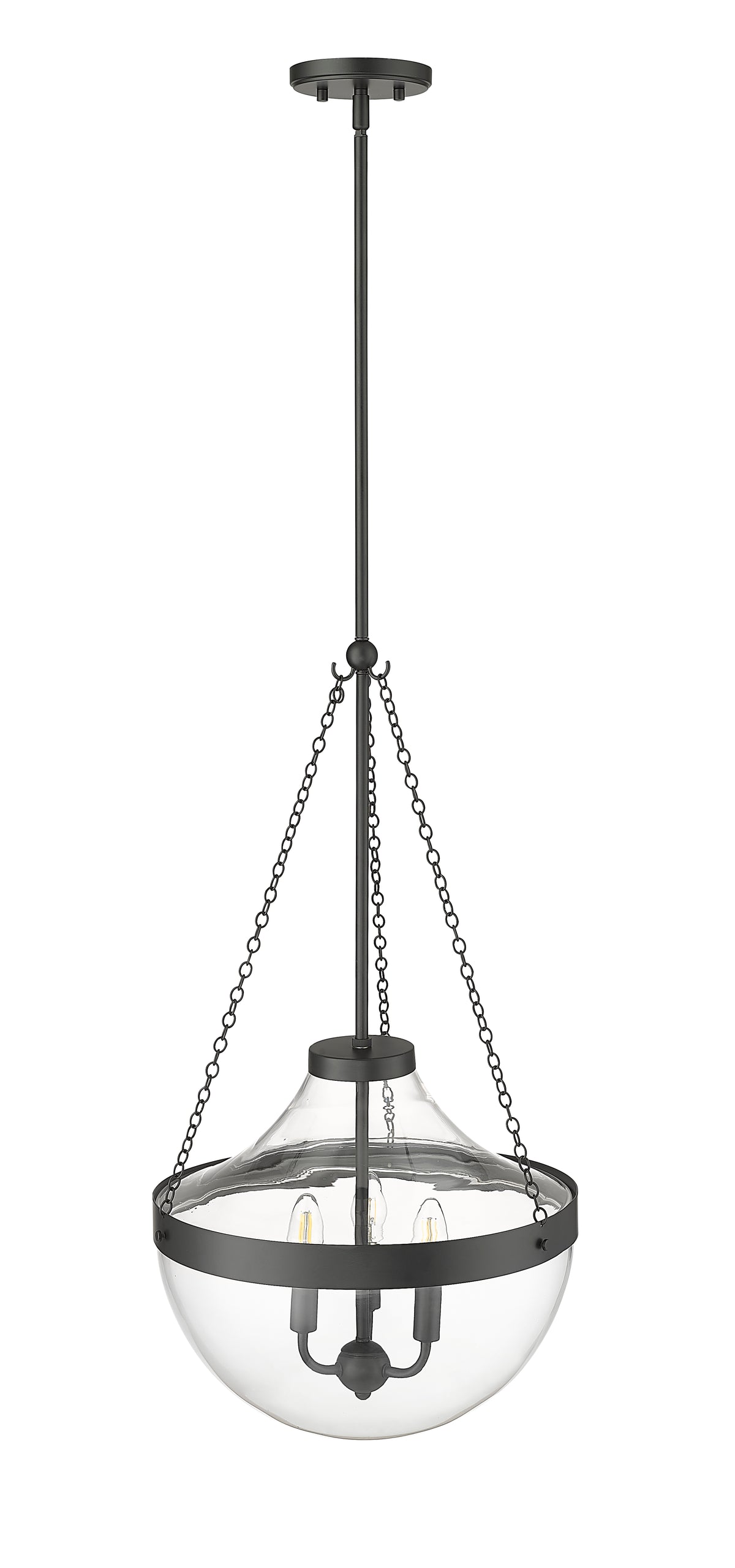 29.4'' Clarra Matte Black 3 Light Pendant