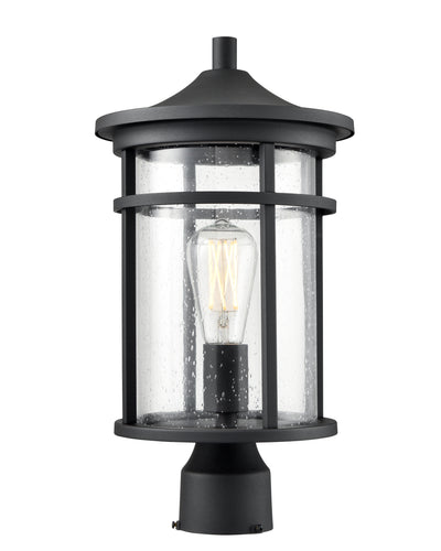 17.13'' Namath Textured Black 1 Light Post Lantern