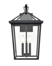 12'' Mensun Textured Black 3 Light Wall Sconce
