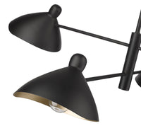 9.25'' Warhol Matte Black 4 Light Chandelier