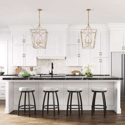 30.5'' Tracy Painted Modern Gold 4 Light Pendant